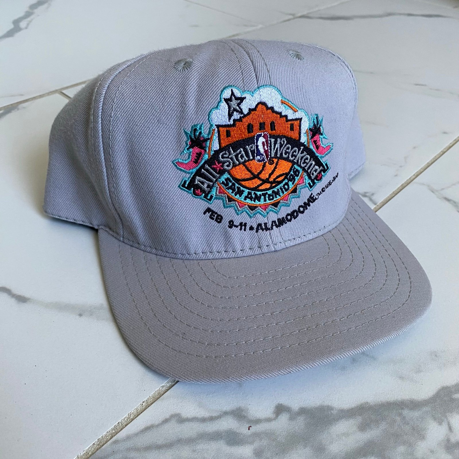Vintage 1996 NBA All Star Game San Antonio SnapBack Hat Champion Made in USA