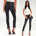 Free People black wash fringe ankle cropped jeans size 28 denim