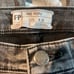 Free People black wash fringe ankle cropped jeans size 28 denim