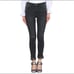 Free People black wash fringe ankle cropped jeans size 28 denim