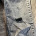 Free People black wash fringe ankle cropped jeans size 28 denim