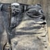 Free People black wash fringe ankle cropped jeans size 28 denim