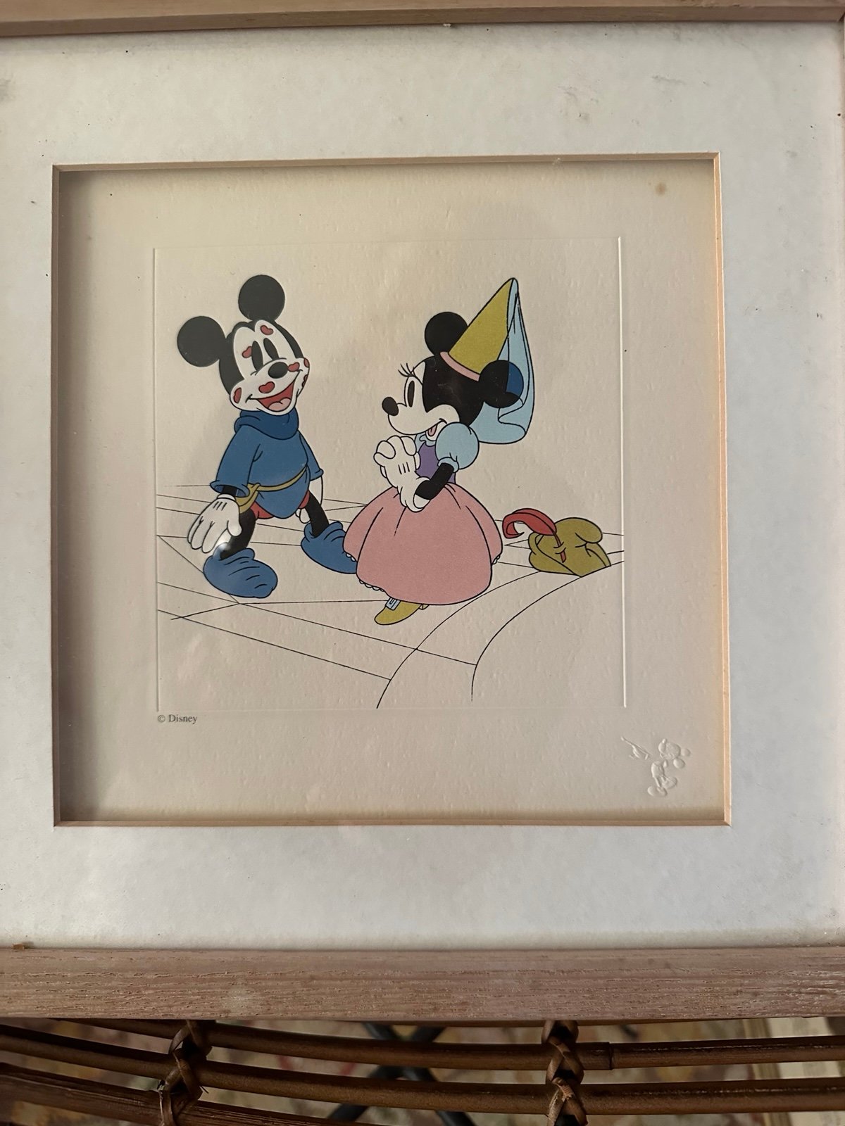 Disney LE brave Little Tailor engraved etching framed