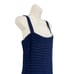 ST. JOHN COLLECTION Womens Sz 8 Navy Blue Horizontal Tiered Pleated Sheath Dress