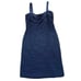 ST. JOHN COLLECTION Womens Sz 8 Navy Blue Horizontal Tiered Pleated Sheath Dress