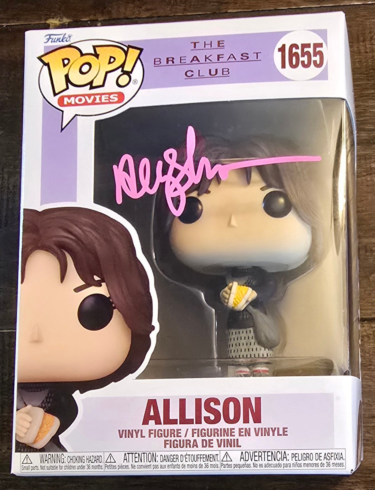 Ally Sheedy signed Allison The Breakfast Club Funko Pop #1655. Comes with JSA