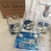 4 Piece Acrylic Liquid 3D Floating Motion Bathroom Vanity Accessory Set Shell