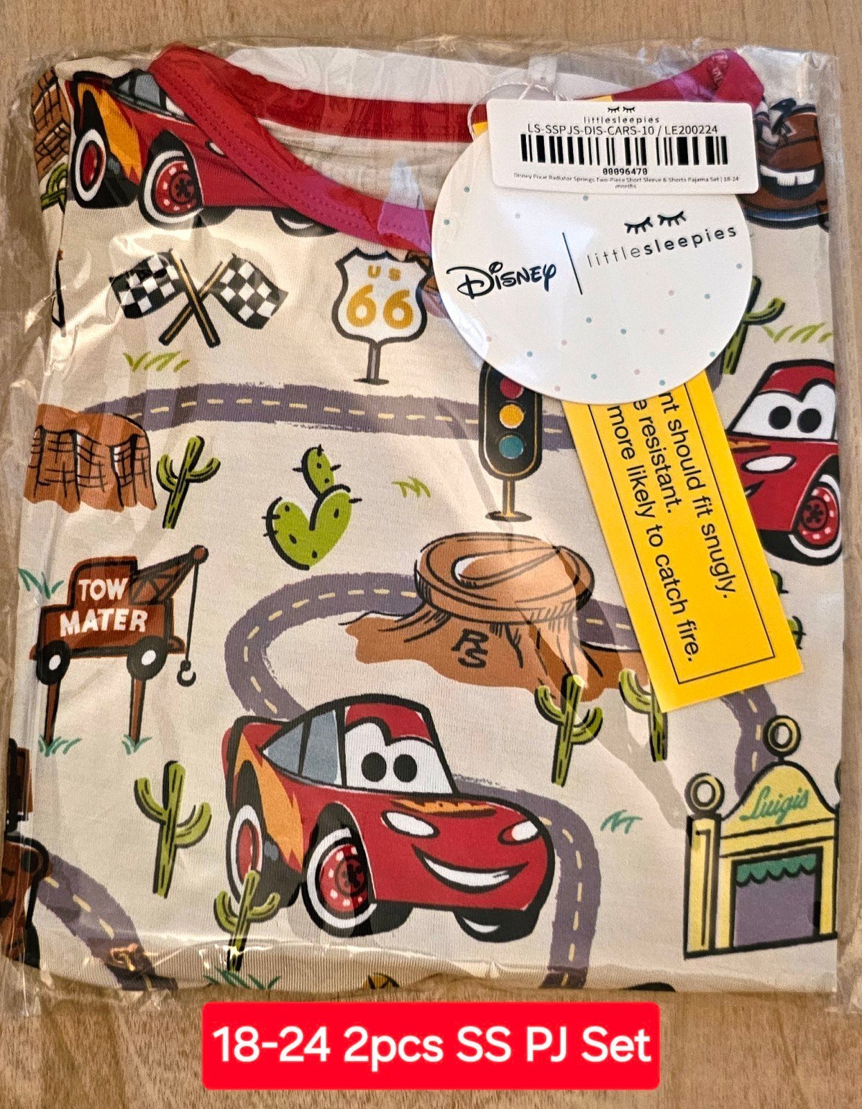 Little Sleepies Cars 2pc Short & Short Sleeve PJ Set | 18-24