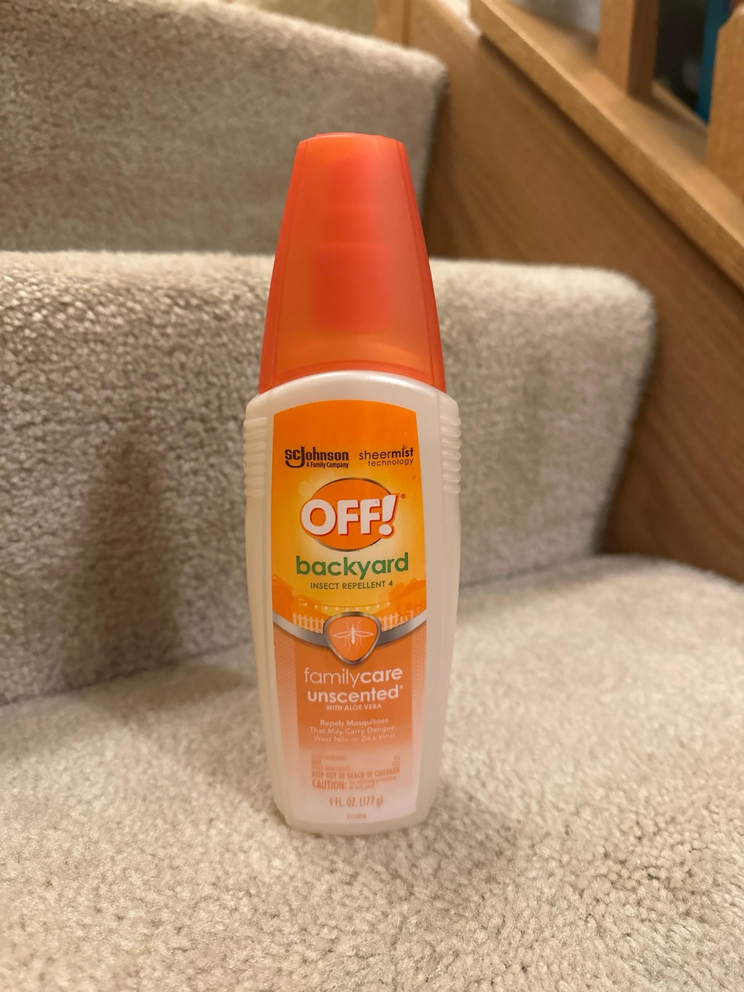OFF! FamilyCare Mosquito Repellent IV, Unscented Pump Bug Spray with Aloe Vera