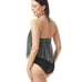 COCO REEF Riviera Dot Aura Mesh Ruffle Crop Tankini Swimsuit Bikini Black 34DD