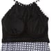 COCO REEF Riviera Dot Aura Mesh Ruffle Crop Tankini Swimsuit Bikini Black 34DD