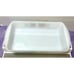 Vintage Glasbake Casserole Dish Strawberry Flower Pattern J2024 1.5 QT