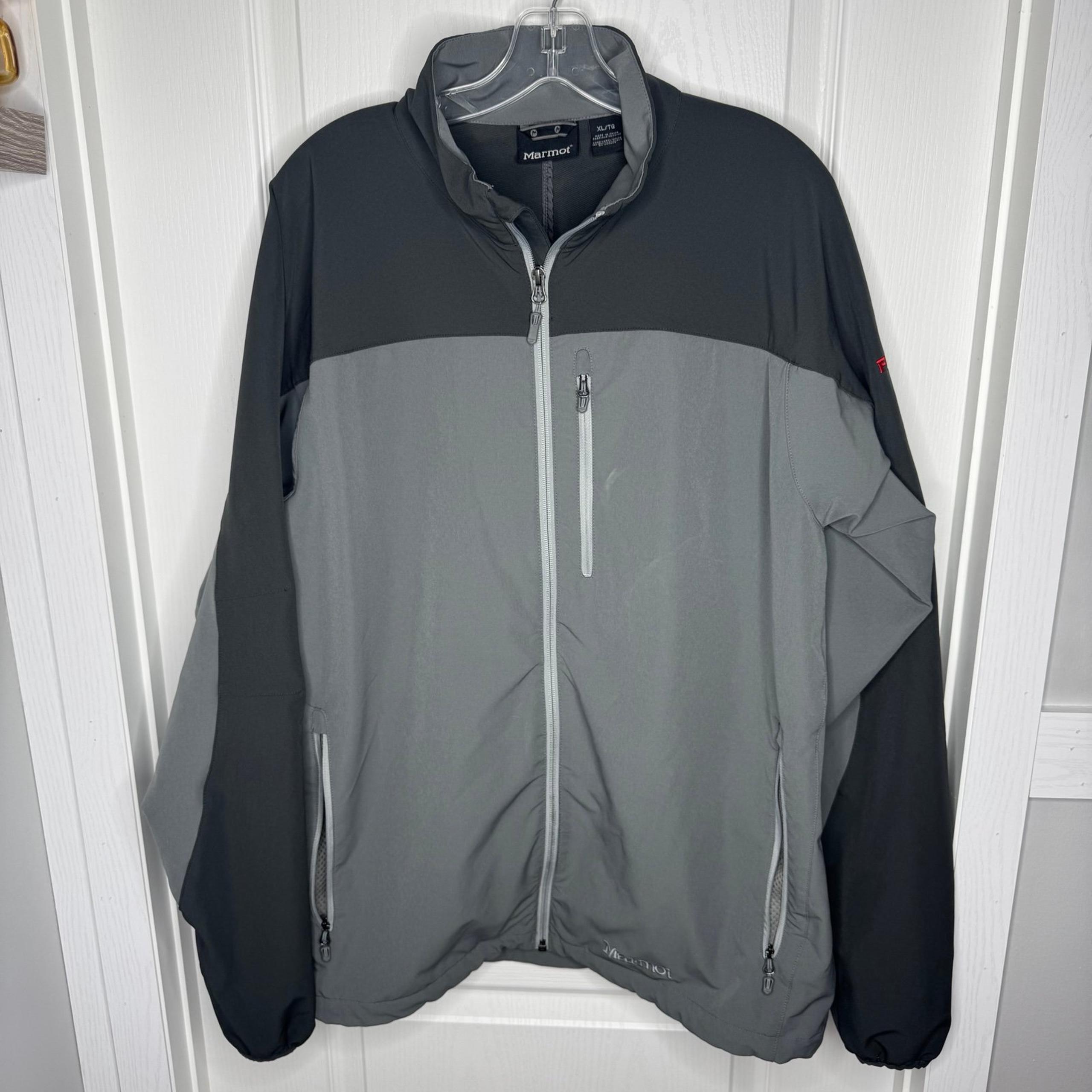 Marmot M3 Softshell Jacket Mens XL Gray Full Zip Outdoors Casual Active