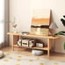 Bamboo TV Stand with Storage for TVs up to 65\