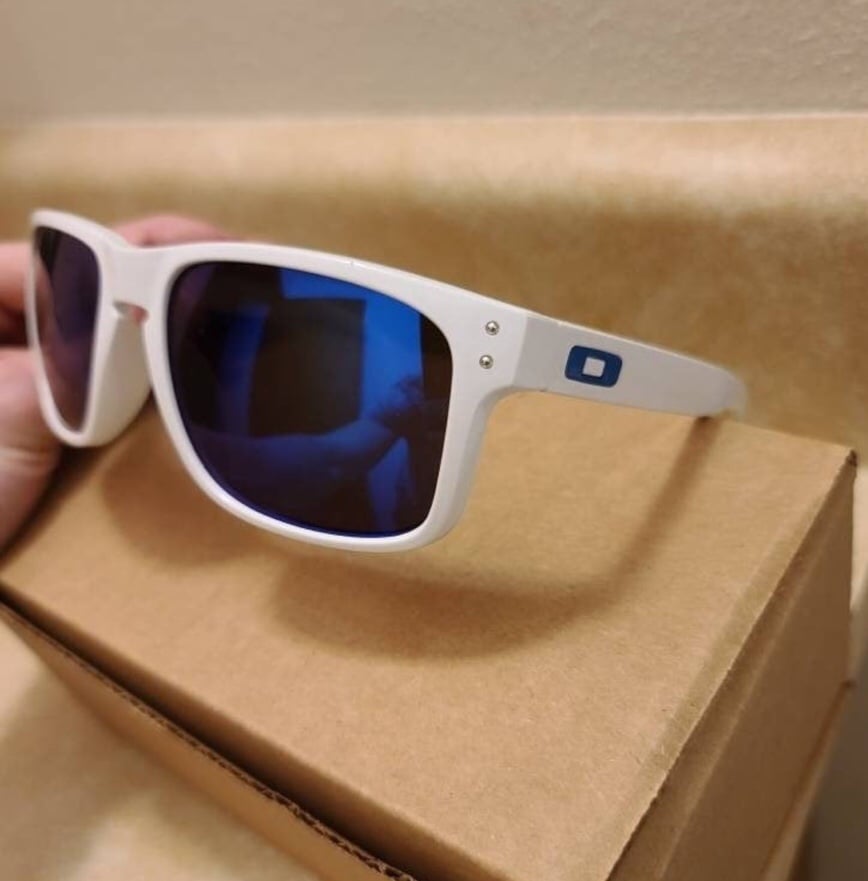 Holbrook Style Sunglasses Blue Lens