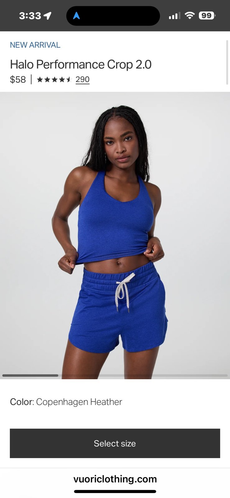 Vuori Halo performance crop Med
