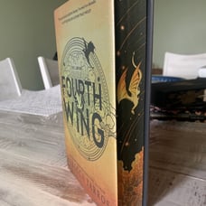 Custom Sprayed Edges First Edition of Fourth Wing by Rebecca Yarros