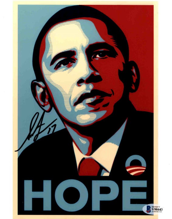 Shepard Fairey Signed 8x10 Photo BAS