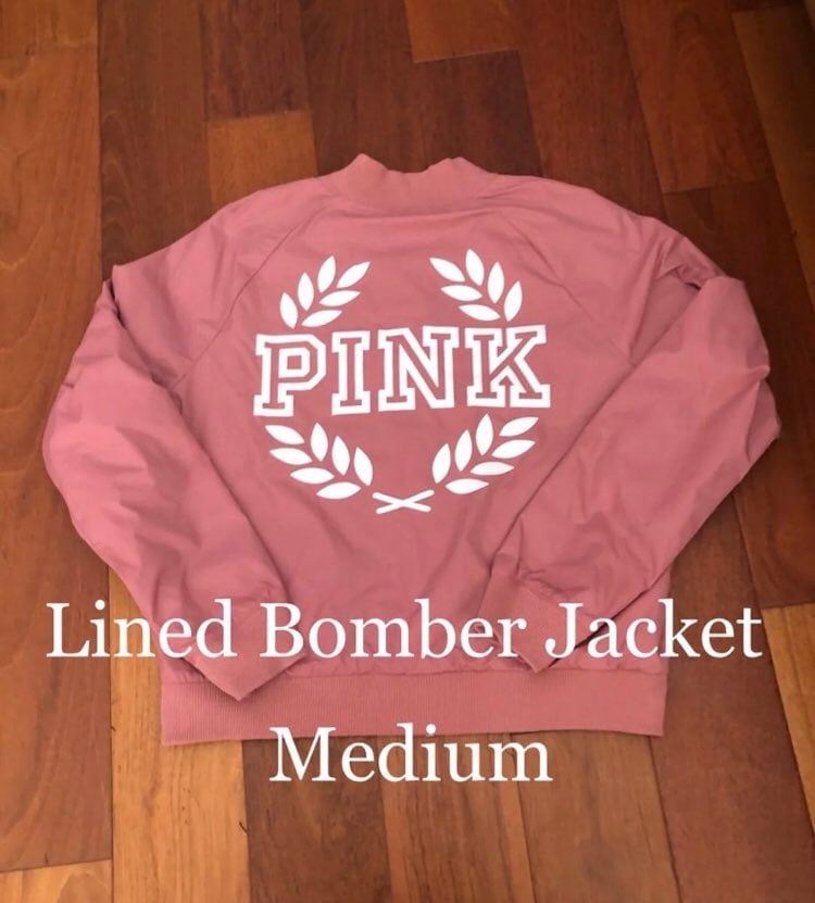 VS PINK Lined Bomber Jacket - MEDIUM