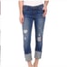 Hudson NWT Sz 4 (27) Crop Muse Skinny Womens Jeans 5” Cuff Distressed Stretch