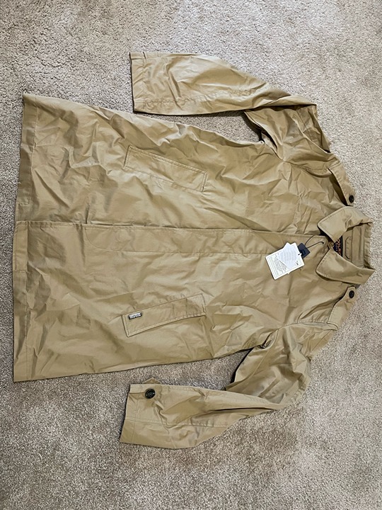 Woolrich Summer Jacket coat size Medium Men plaid lined NWT tan Peacoat rare