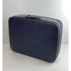 Vintage 1960s Samsonite Fashionaire Hard Shell Suitcase Navy Blue 16”x20” No Key