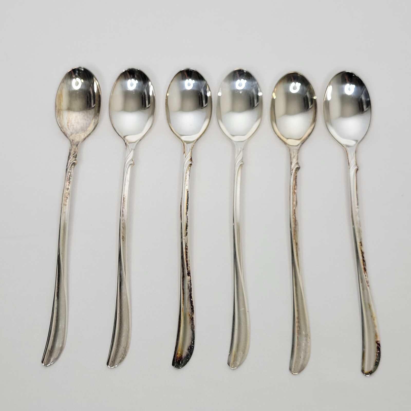 Set of 6 1958 International Silver Radiance Plated 7 3/8 Ice Tea Spoon Flatware