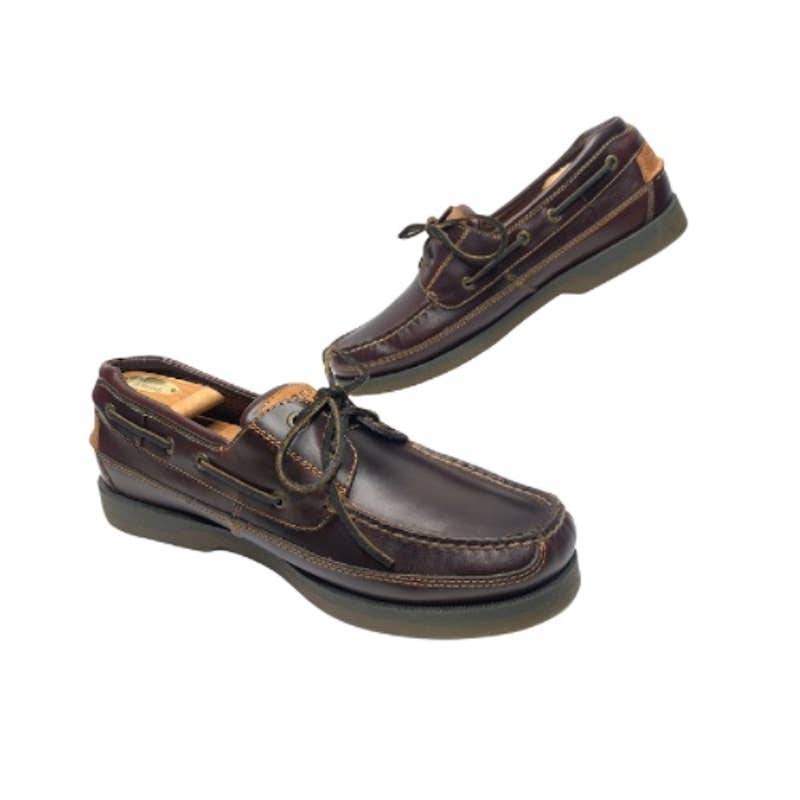 Sperry Top Sider Brown Leather Mens Slip On Boat Shoes Size US 12M