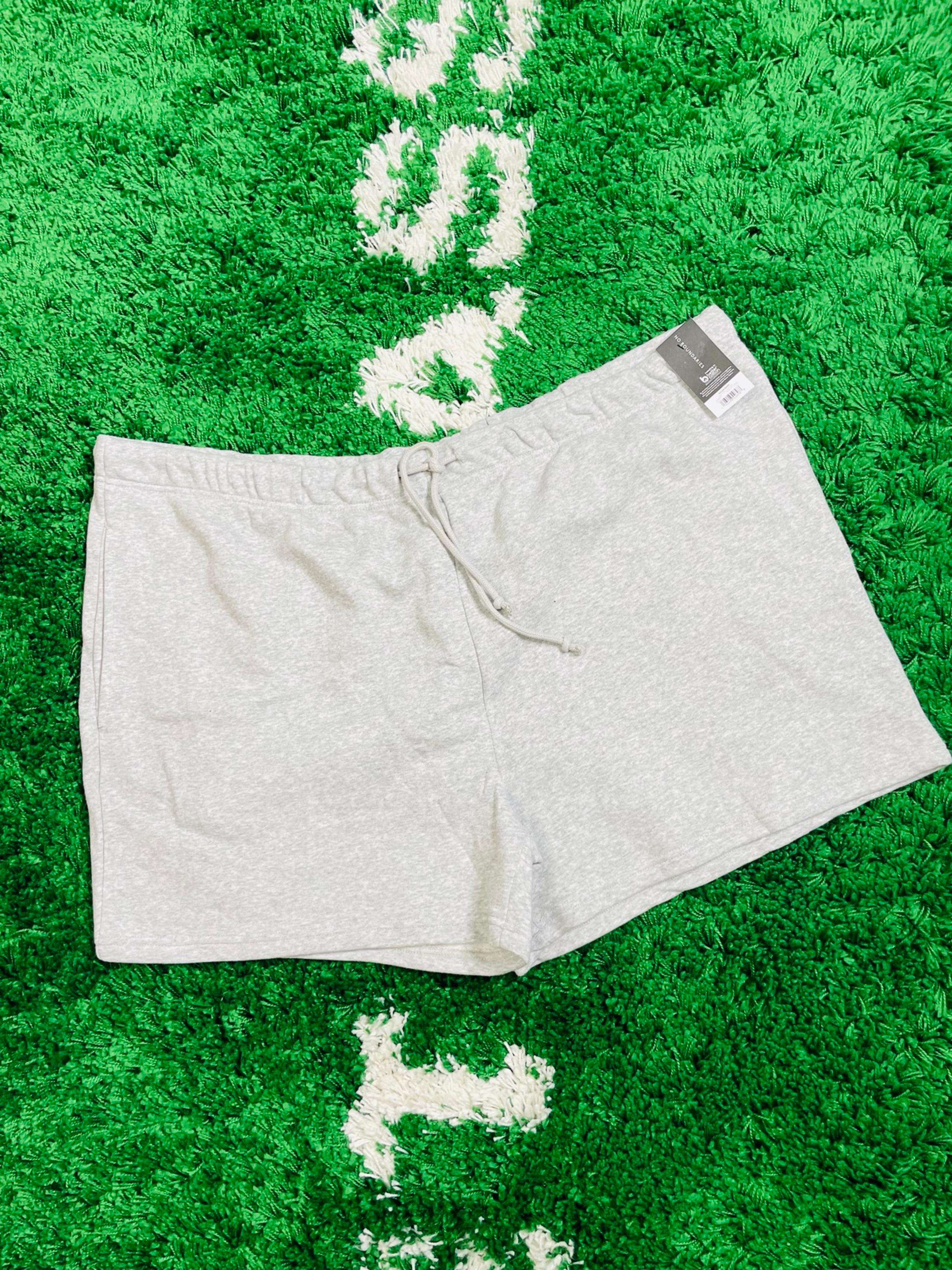 No Boundaries Light Heather Grey Jogger Shorts Size 3XL NWT