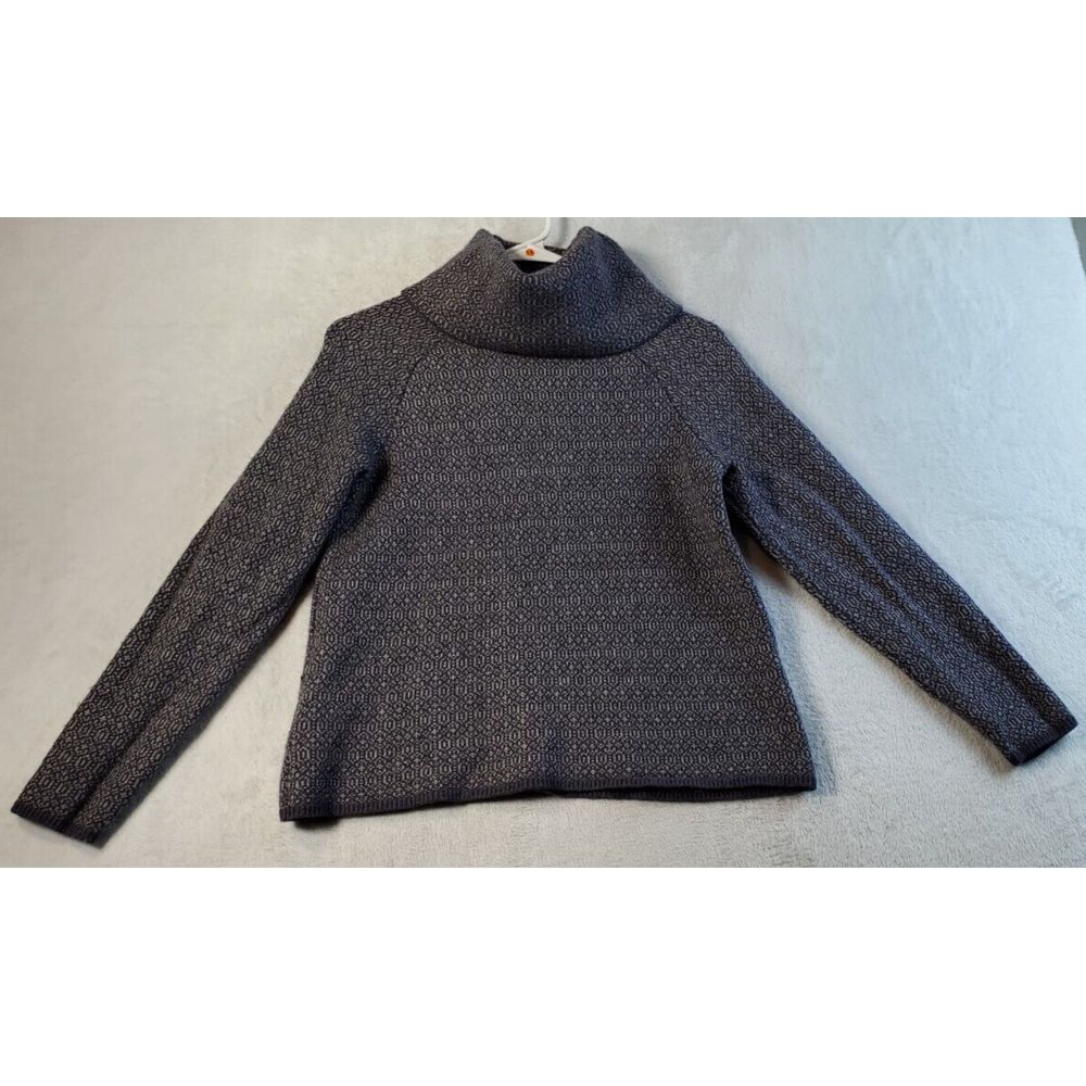 Tommy Bahama Sweater Womens Medium Gray Viscose Long Sleeve Turtle Neck Pullover