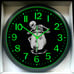 Vespa Scooter Motorcycle Garage Shop Glow In The Dark Wall Clock New!