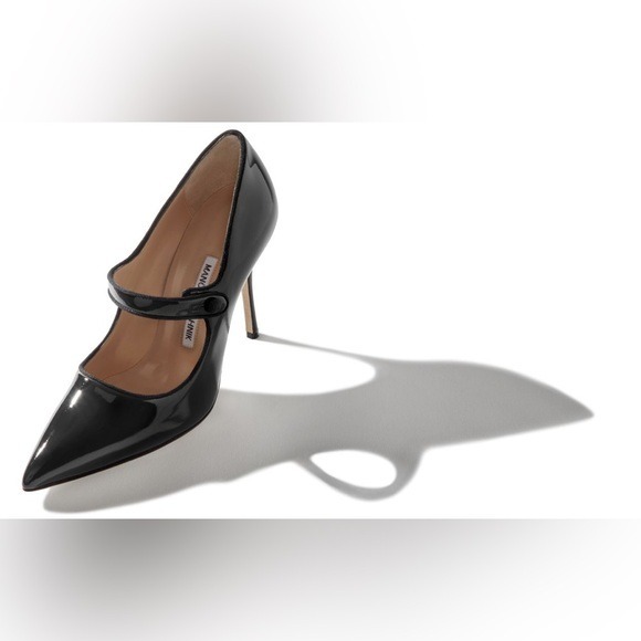 Manolo blahnik / Mary Jane Campari Patent Black Heels 90 mm 39 9