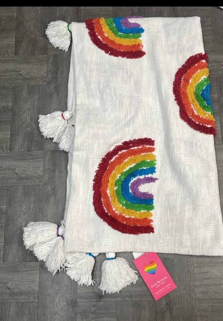 Isaac Mazrahi Rainbow Throw Blanket