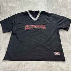 Vintage FUBU Athletics Jersey Mens 3XL Black Red V-Neck Embroidered 1992 Hip-Hop