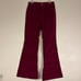FAVORITE DAUGHTER Womens Valentine Flare Corduroy Pants Size 30 Maroon Banner