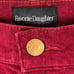 FAVORITE DAUGHTER Womens Valentine Flare Corduroy Pants Size 30 Maroon Banner
