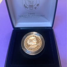 Proof 1999 Susan B, Anthony, one dollar coin, extremely low mintage