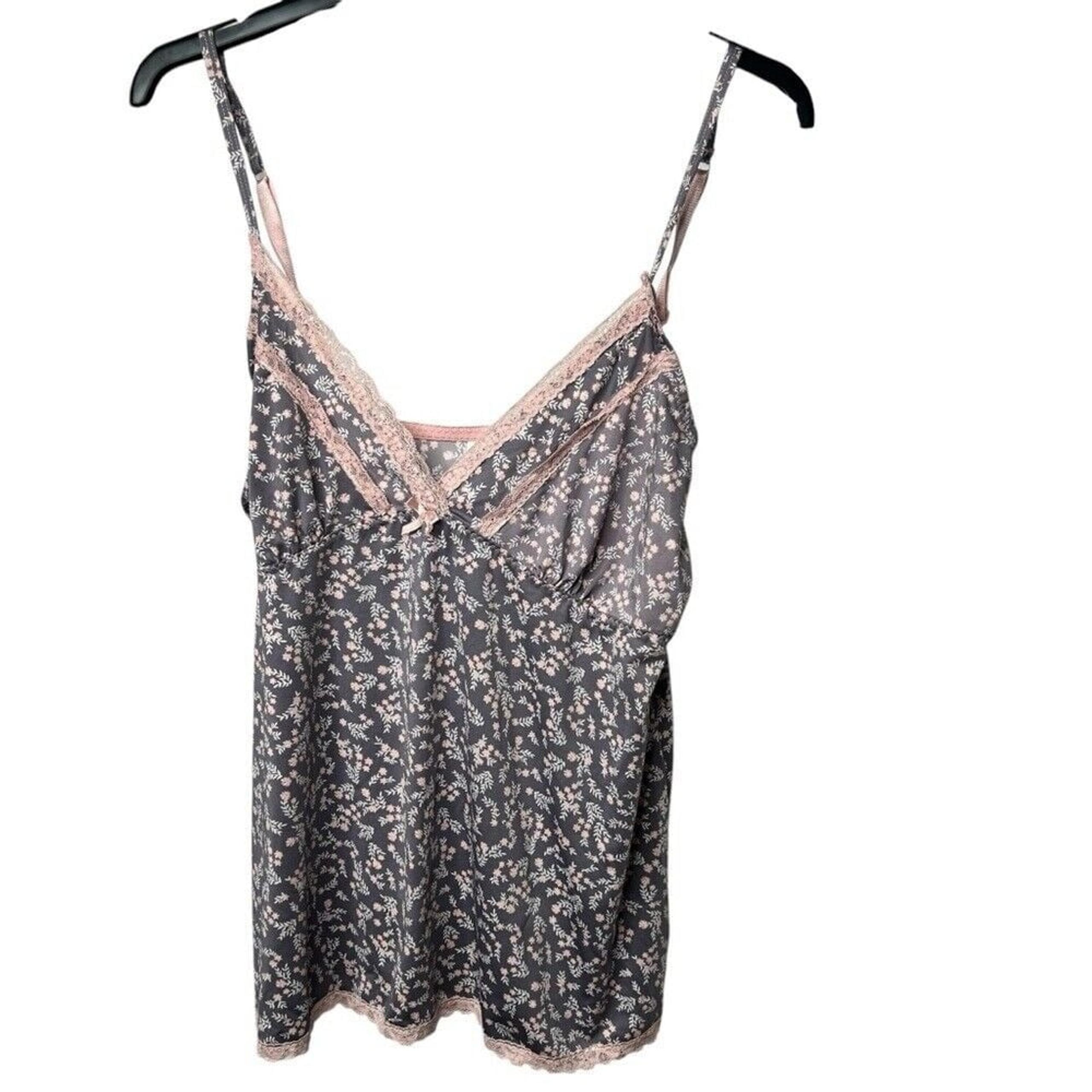 Marilyn Monroe Camisole Babydoll Top Women's size Large Lace Sleeveless Floral