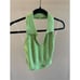 Knit halter top in lime