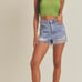 Knit halter top in lime