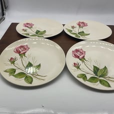 Dinner Plate Tea Rose by EDWIN KNOWLES SET OF 4
