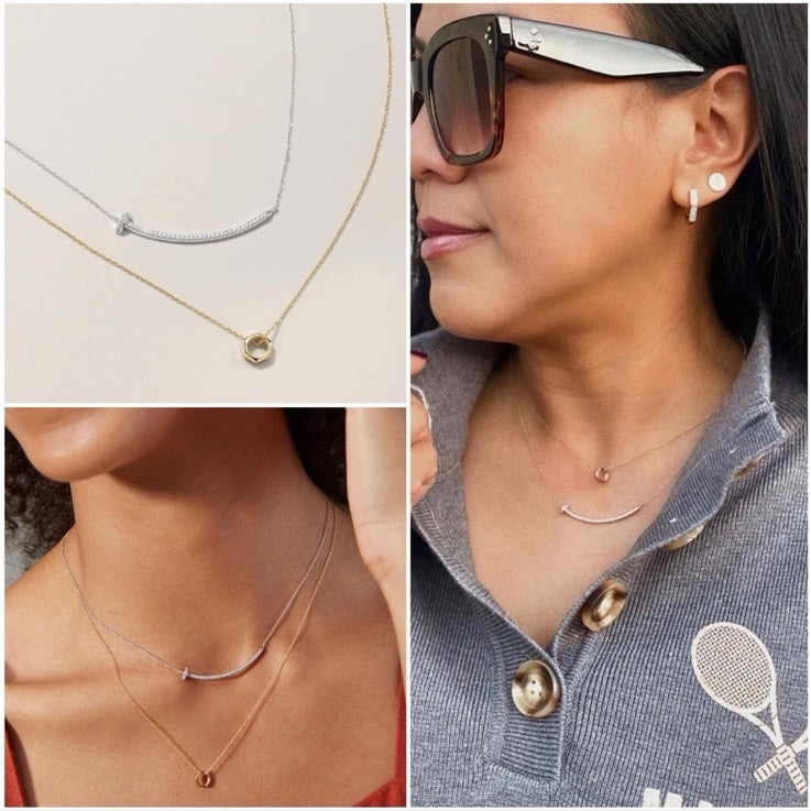 Silver & Gold Hardware Necklace Set