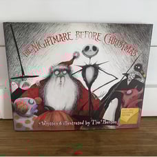 Tim Burton Nightmare Before Christmas Santa Hard Cover Book w/ DVD & 13 Prints