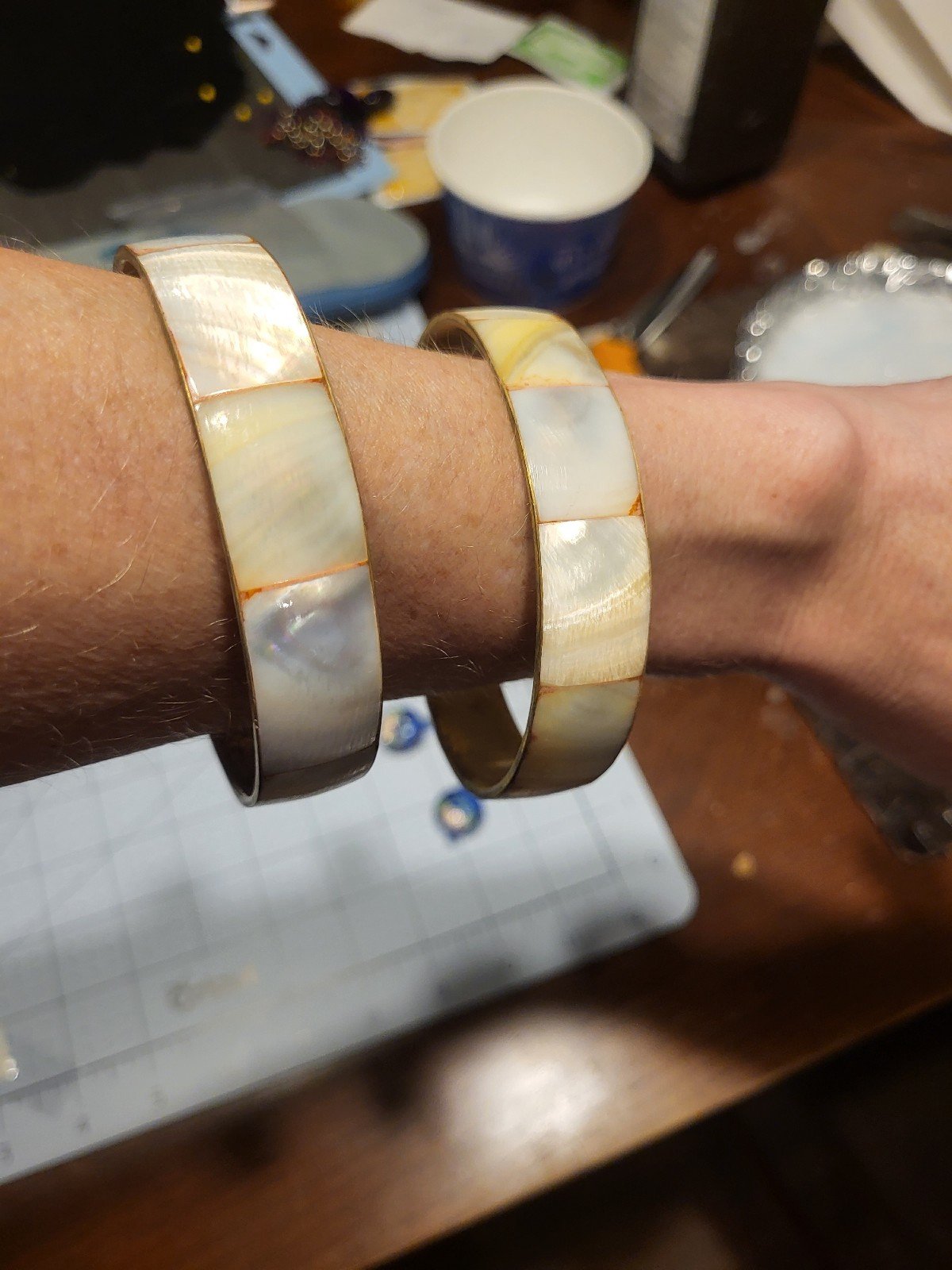 Vintage M.O.P. (mother of pearl) bracelets