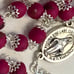 Memorial funeral flower rosary