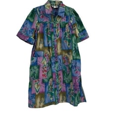Vintage Coffee Coats Styled by Saybury Morning House Dress Robe Size Large