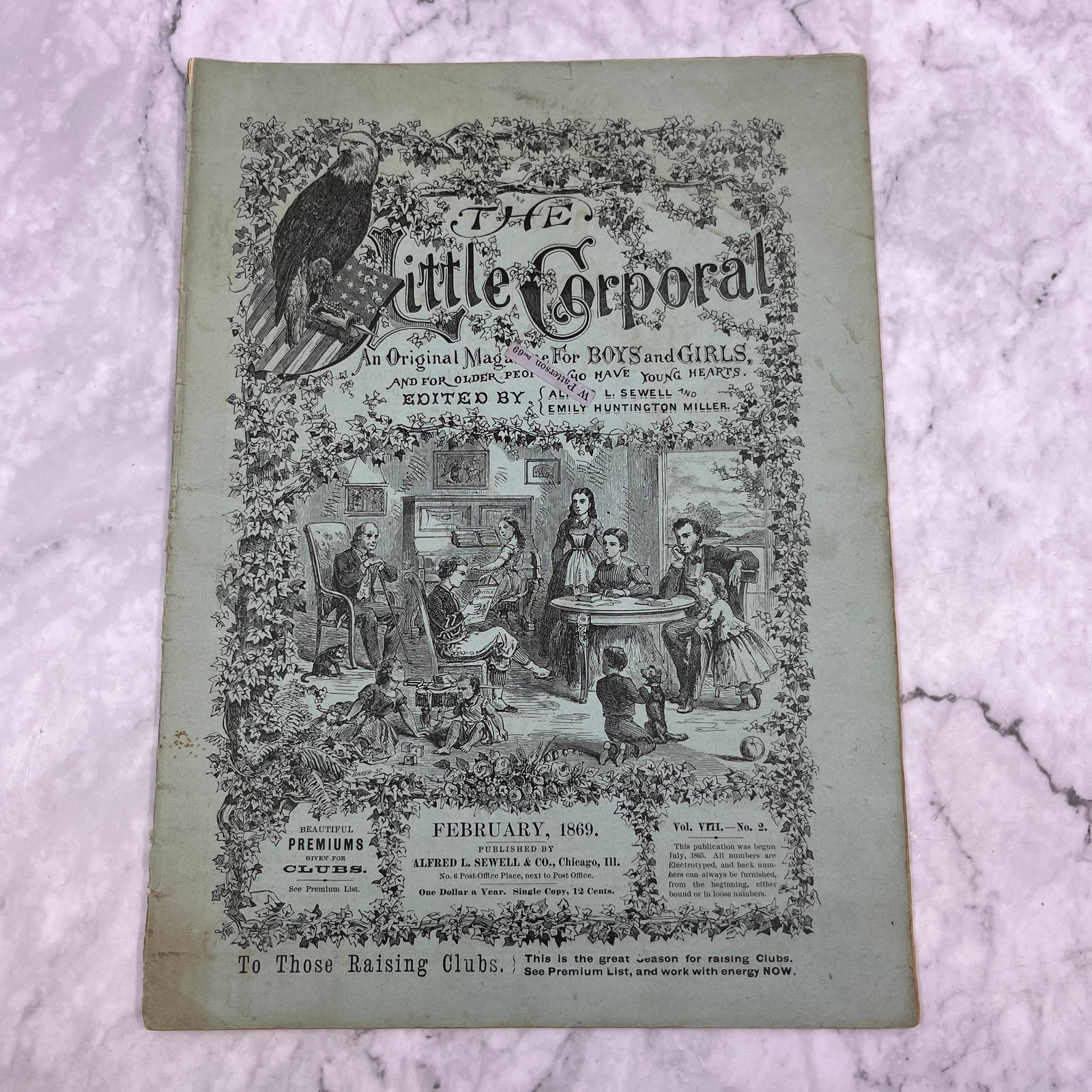 1869 Feb - The Little Corporal Original Magazine For Boys And Girls TB5
