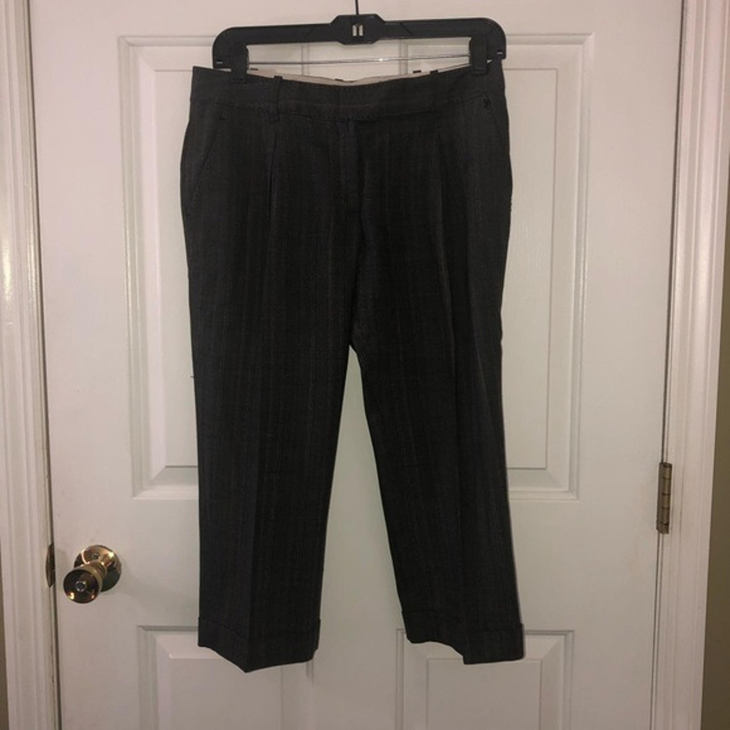 Max Studio PinStriped Gray Capri Pants