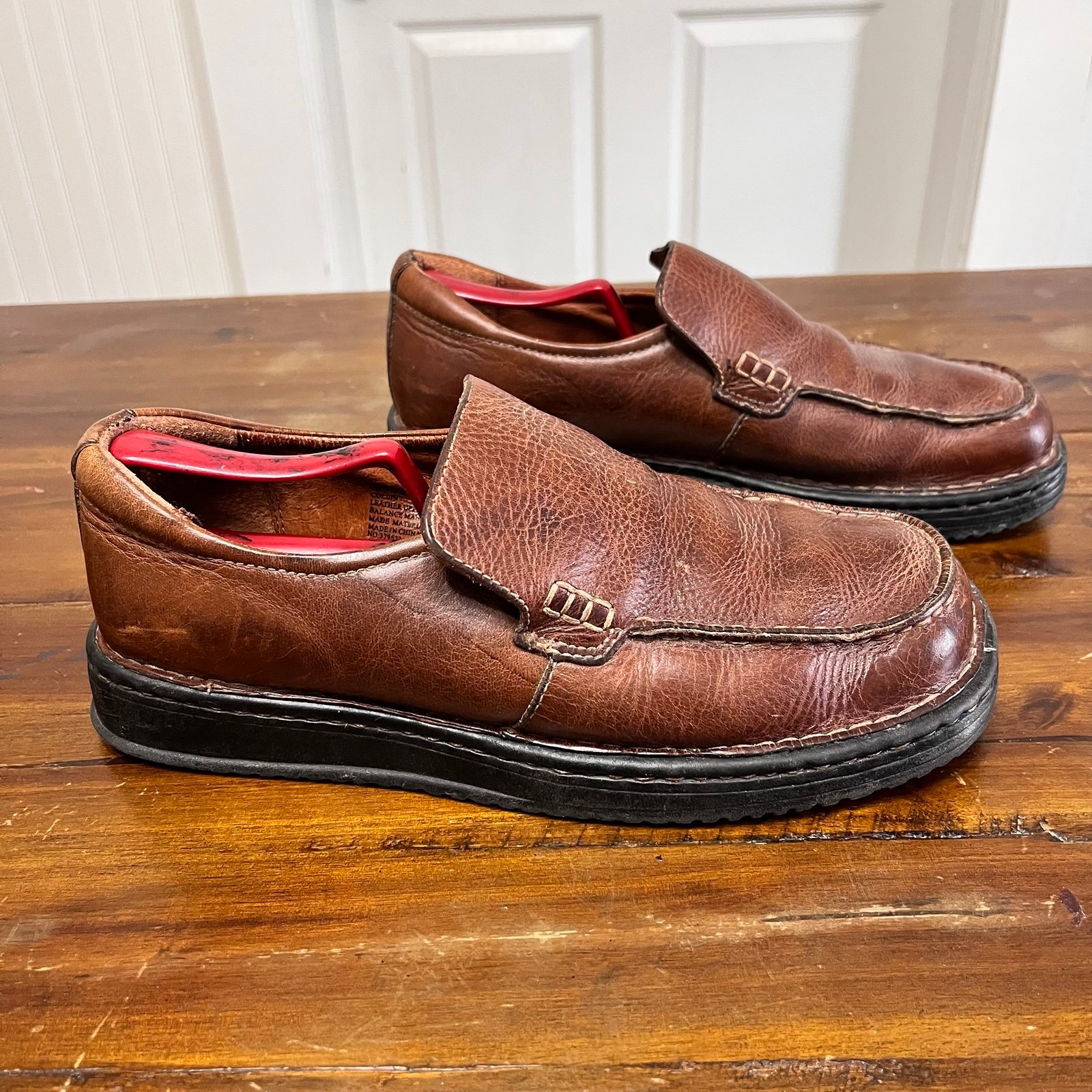Vintage 2000’s Wolverine Brown Leather Slip On Loafer Driving Shoes Size US 9