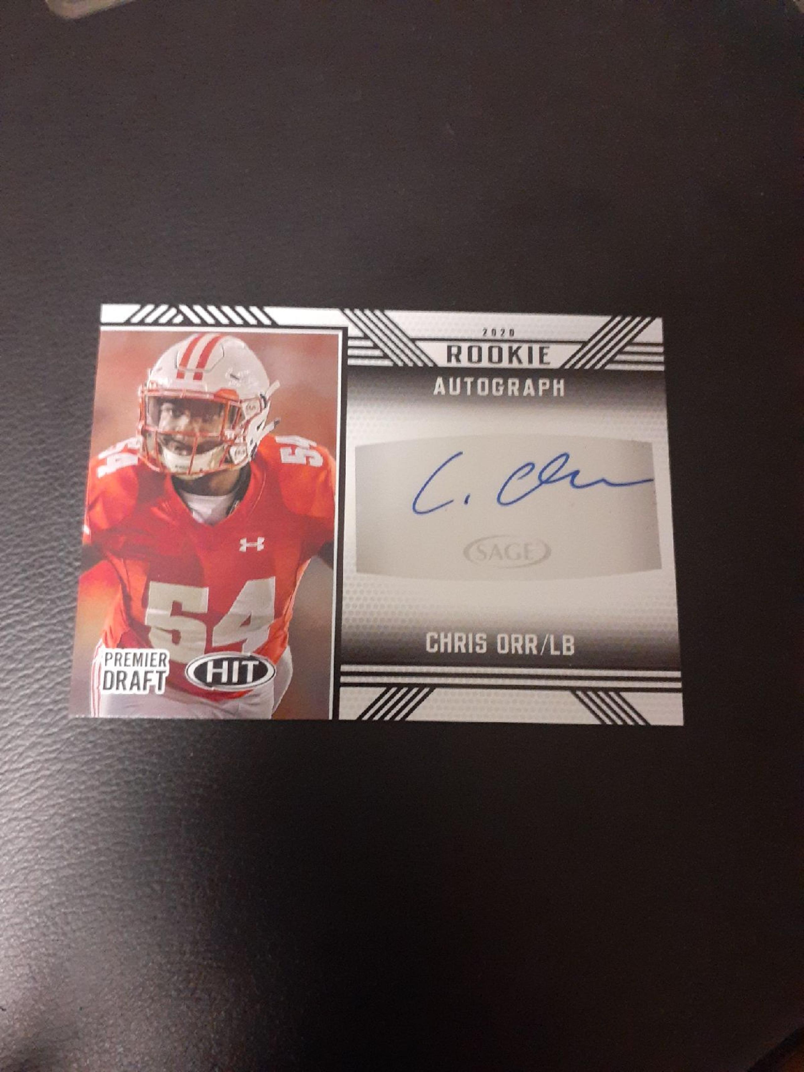 Chris orr rookie autograph mint